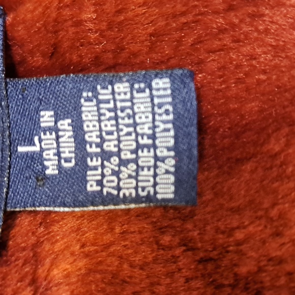 Chaps Red Claw Detail closure Hooded Lined Coat. Size Large - Picture 9 of 10